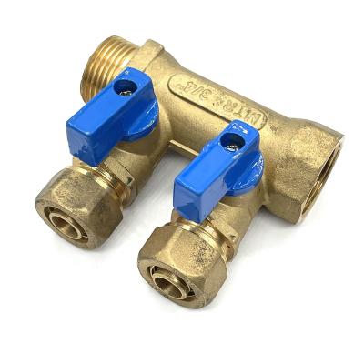 China TMOK 2 Way 3way Manifolds Floor Heating System PEX General High Quality Brass Manifold for sale