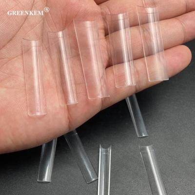 China 500Pcs/bag French No C-Curve XXL Square Professional Unique Straight Clear Tapered Nail Tips for sale