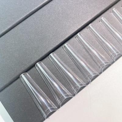 China 504pcs/bag Xxl 35mm-43mmm Easy Use Soft Gel Tilts Square C Coffin Straight Easy Curve Acrylic Coffin Nail Tips for sale