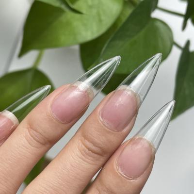 China French Short 500Pcs Nail Stylus Tips Full Cover Clear Nail Tips Traceless XL High Quality Stylus Nail for sale