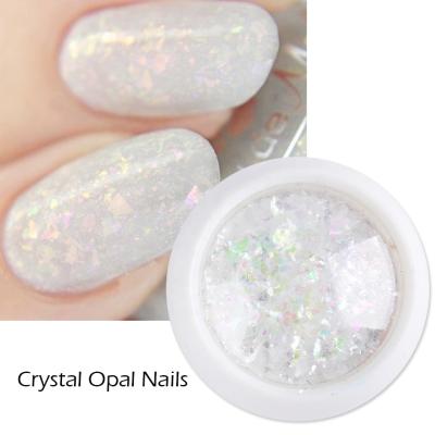 China Holographic DIY Manicure Nail Sequins Purple Holographic Glitter for Spring Nails Crystal Fire Opal Chrome Powder Sequins Nail for sale