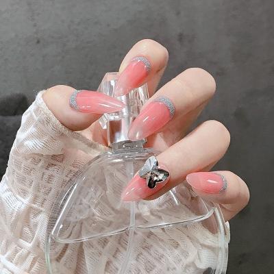 China Trendy 3D DIY Nail Art Accessories 9X10 Headed K9 Crystal Stone Butterfly Nail Art Decoration Bottom Glass Fake Stone for sale