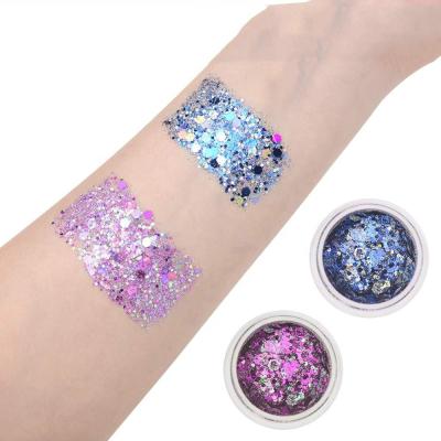 China Holographic Chunky Glitters Nail Art Decorations 3D DIY Nail Art 4/5 Boxes Body Face Hair Makeup Glitter Nail Glitter Sequins for sale