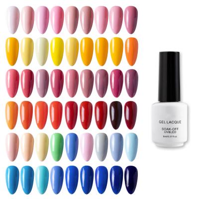 China 7.5ml Many Colors 151Colors Solid Color Shimmer Nail Art UV Gel Soak Off Gel Nail Polish for sale