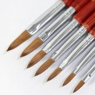 China Nail Salon Tools Nail Pen Mink Hair Crystal Pen Mahogany Nail Brush Kolisky Polish Cut Out Chalk Nail Brush for sale