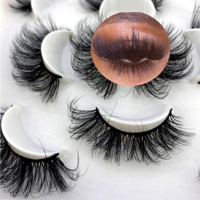 China Deep 5 Pairs Wholesale Faux 3d Mink Lashes Bulk Eyelashes Mink With Tapered Natural Eyelashes Custom Box for sale