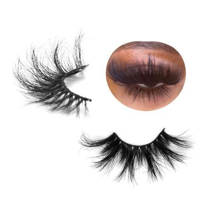 China Black False Eyelashes Mink False Eyelashes Thick and exaggerated 3d Mink Eyelashes of crisscross 1pair/bag 25mm for sale