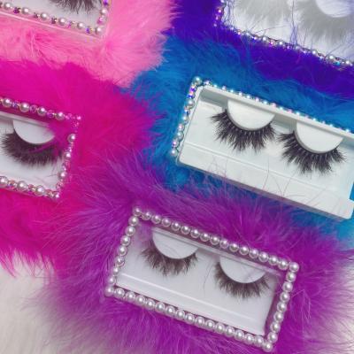 China Wholesale Private Label Real 25mm Mink Eyelash 25 mm 3d Mink Eyelash Colorful Vendor Fluffy Mink Eyelash for sale