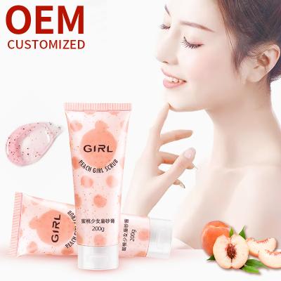 China Explosive moisturizer lanjimei peach girl scrub body cleansing and exfoliating care for rough and dry skin for sale