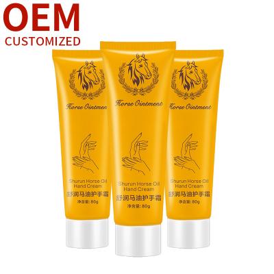 China Whitening Horse Oil Hand Cream Moisturize Skin On Hand Cosmetics Manufacturers Process Cream Whitening OEM for sale