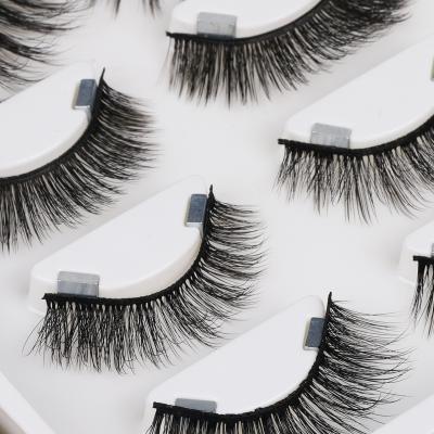 China 2021 Natural Long Fake 3d Mink Lashes Magnetic Faux Mink Wick Vendors Eyeliner Eyelash Applicator Set for sale