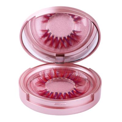 China High quality 3d mink fur mink eyelashes colorful custom eyelash box colorful eyelashes for sale