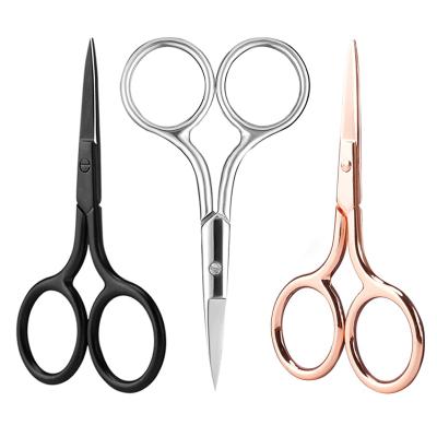 China Custom High Quality Manicure Scissors Eyebrow Scissors Care Tool Logo Stainless Steel Professional Beauty Scissors Right Handed Small for sale