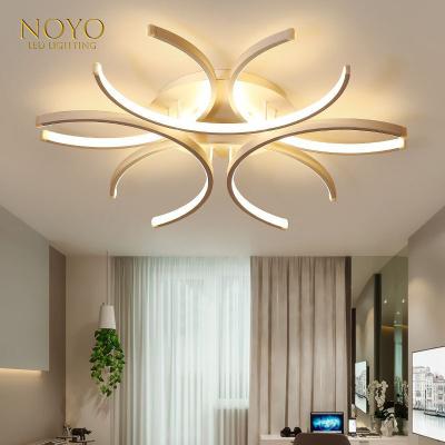 China Outdoor Mounted Geometric Style Design Flush Mount Lighting Acrylic LED Metal Living Room Ceiling Lights for sale