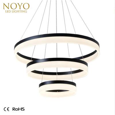 China Contemporary Modern Ring Chandelier Lighting Led Chandelier Led Circle Ring Pendant Light Decorative Hanging Design Round 3 Large for sale