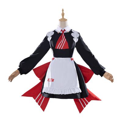 China Polyester Game Genshin Impact Noelle KFC Cosplay Noelle KFC Linkage Costume Lolita Maid Dress Girl Uniform With Hat Equipment for sale