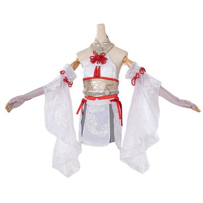 China Polyester Game Naraka: Bladepoint Kurumi Cosplay Costume Tsuchimikado Hutao White Cheongsam Teams Halloween Carnival Uniforms for sale