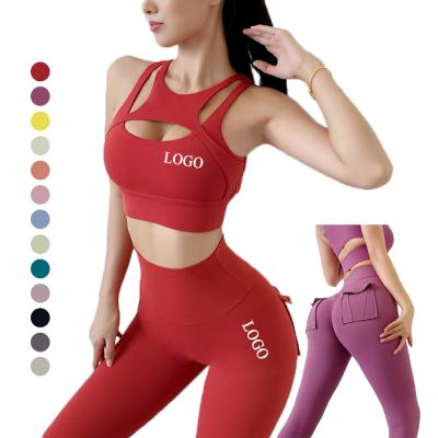 China 2021 Women Antibacterial Soft Control Compression Tummy Control Slim Fit Bra Set Yoga Gaiters for sale