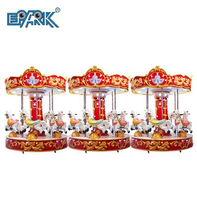 China Hot Popular Venue Amusement Equipment Kids Ride Merry Carousel 6 Players Go Round Horse Swing Kids Riding Machine for sale