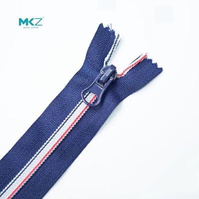 China Durable 5# Chromatic Color High Quality Nylon Zipper Long Zipper Chain For Pet Bag for sale