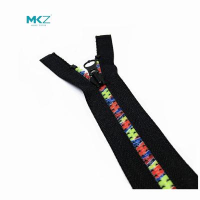 China Teeth Zipper Personalized Plastic Zipper Viable MKZ Customizable Color For Jacket for sale