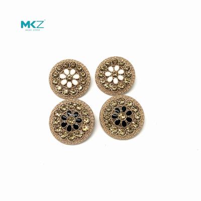 China Viable Hot Sale Crystal Button With High Quality Customizable Mkz Rhinestone Material for sale