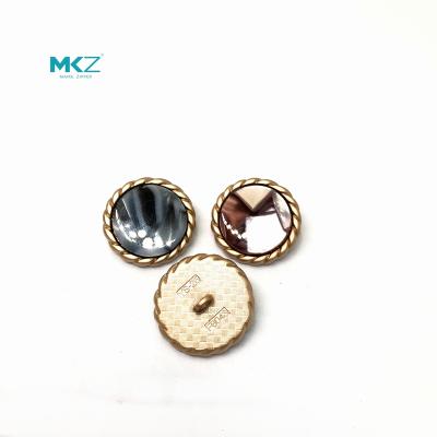 China Newest Fashion Viable Custom Garment Accessories Customizable Zinc Alloy Mkz Button With Factory Price for sale