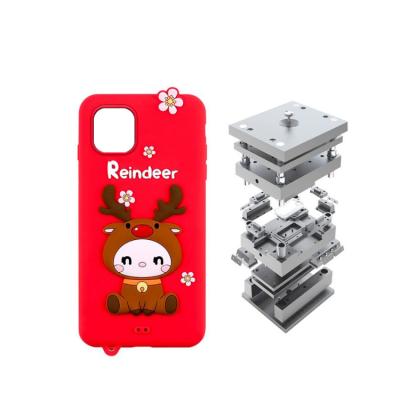 China Plastic Pop Liquid Silicone Led Logo Phone Case Plastic Custom Printing Injection Molds for sale