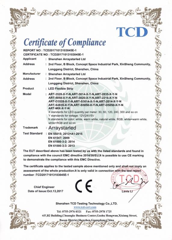 CE - Shenzhen Arraystarled Ltd.