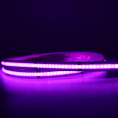 China Easy Installation 24V Color Changing RGB Flexible Led Strip Light Outdoor COB 5M Led Strip Light Decoration RGB 5 Meters for sale