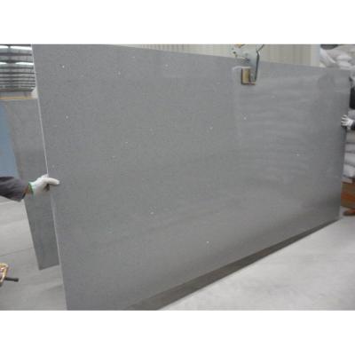 China Artificial Quartz Stones Modern Flooring Quartz Crystal Gray Crystal Quartz Slab for sale