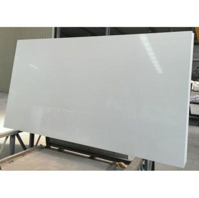 China Modern super white pure color quartz slabs quartz products artificial stone for sale