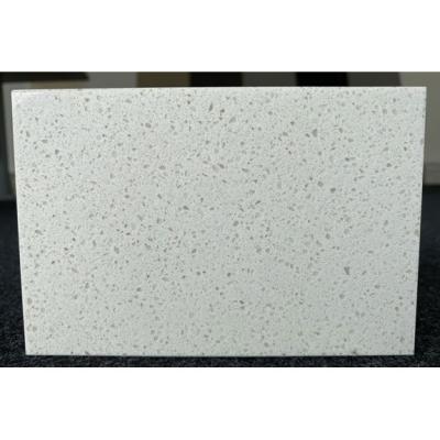 China Modern Sparkle White Quartz Tile Artificial Stone Flooring for sale