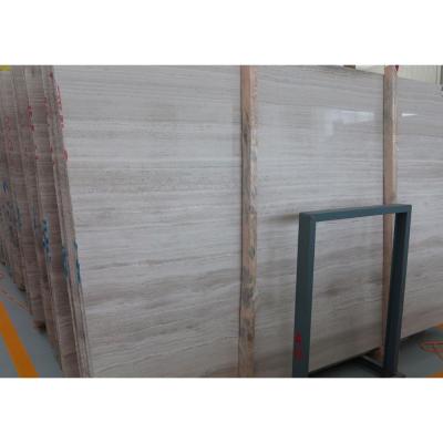 China china marble supplier polished white wood with NES white wood marble large grain wood stone slabs for sale