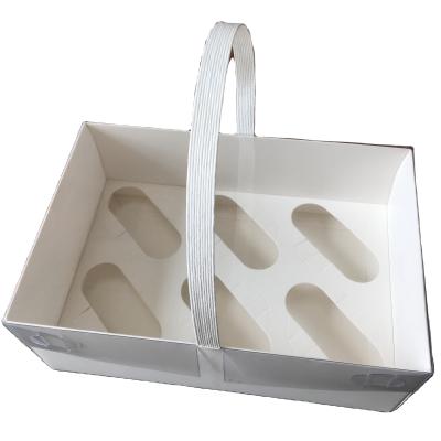 China NEWCOMER disposable cupcake box with handle, 6 cupcake box, special cupcake box for sale