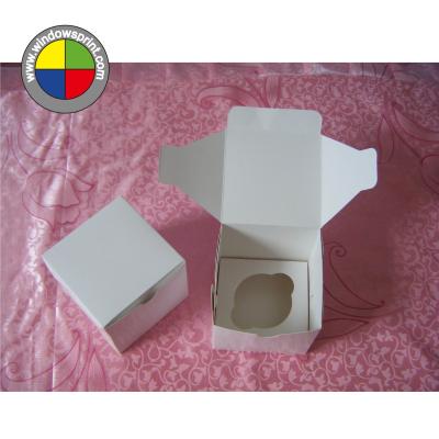 China Recyclable plain white individual cupcake box/single cupcake box/1cupcake box for sale