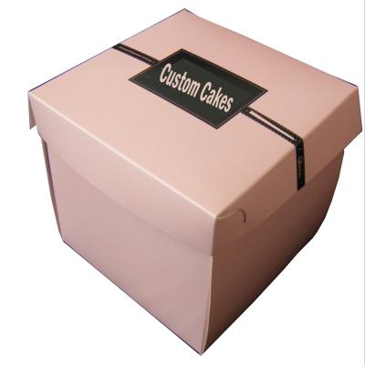 China Recyclable Customized Color Cake Box For Wedding for sale