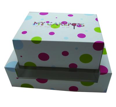 China Recyclable Customized Food Bakery Box , White Cake Box for sale