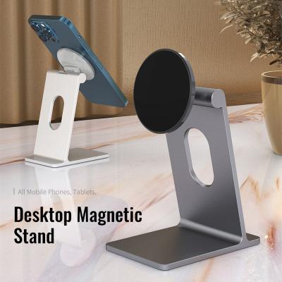 China Aluminum Alloy Adjustable Magnetic Adjustable Desktop Mobile Portable Cell Phone Universal Desktop Stand for sale