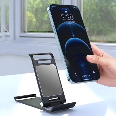 China Aluminum Alloy Adjustable Mobile Phone Tablet Stand Adjustable Folding Universal Phone Holder for sale