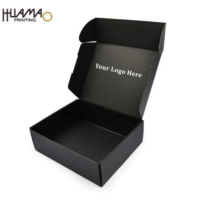 China OEM Private Label Gift Boxes Recycled Black Packaging Cardboard Box Materials Large Mailing Ad Boxes Recycled Shipping for sale