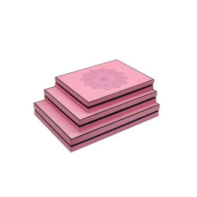 China Recyclable Custom Box Pink Color Cardboard Box HuaMao Rigid Box for sale