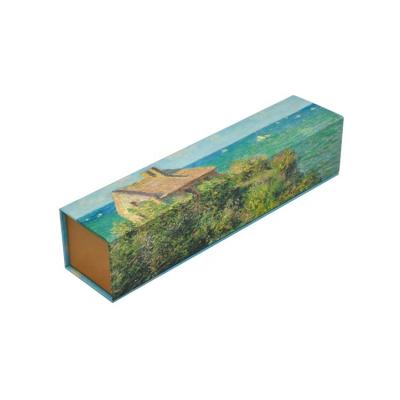 China Fancy Recyclable Custom Black Rigid Paper Boxes Rectangle Rigid Gift Box for sale