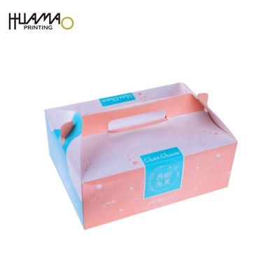 China Puff Cake Box 4 Color Printing Cream Puff Box Recyclable Colorful Custom Puff Pastry Box for sale