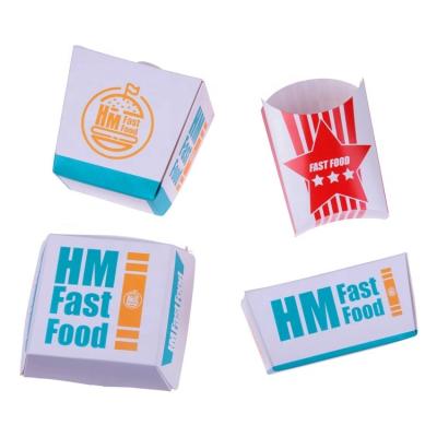 China Custom Packaging Food Hamburger Takeout Box Box Mini Burger Box Hamburger for sale