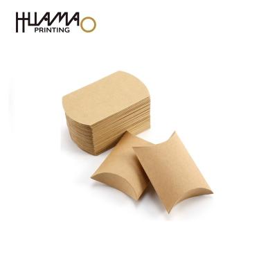 China Recyclable Custom Logo Printed Wedding Party Natural Color Gift Box Pillow for sale