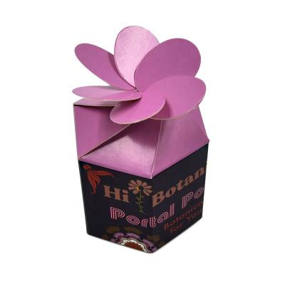 China Recycled Materials Wholesale Custom Logo Candy Coated Paper Special Shaped Hexagon Gift Boxes for sale