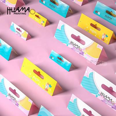 China Custom Recyclable Retail Packaging Labels Design Header Card Packaging Printing Bag Toppers Cardboard Header Cards for sale