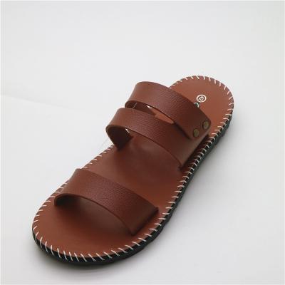 China Classic Design PU Flip Flops Leather Outdoor Sandal For Men Sandals And Slipper Leather Men for sale