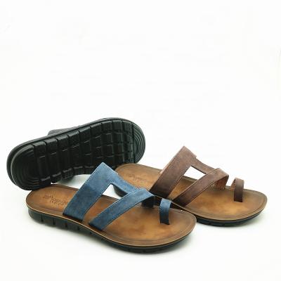 China Flat Comfort Cross PU Strap Best Men's Beach Sandals for sale